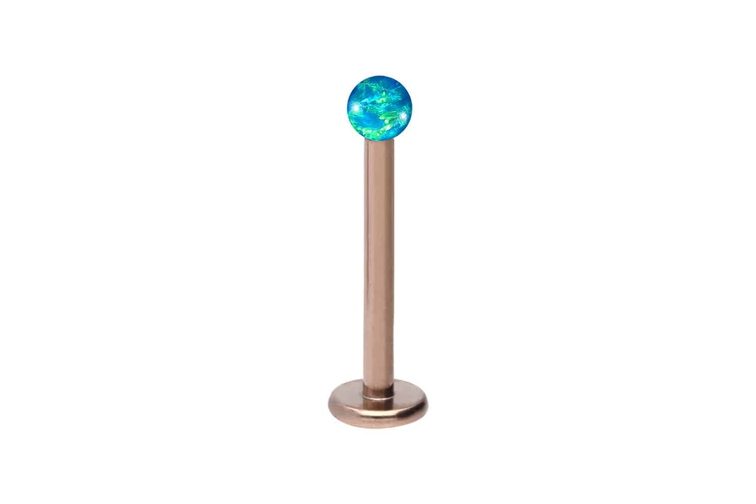 Titan Labret Piercing SYNTHETISCHER OPAL